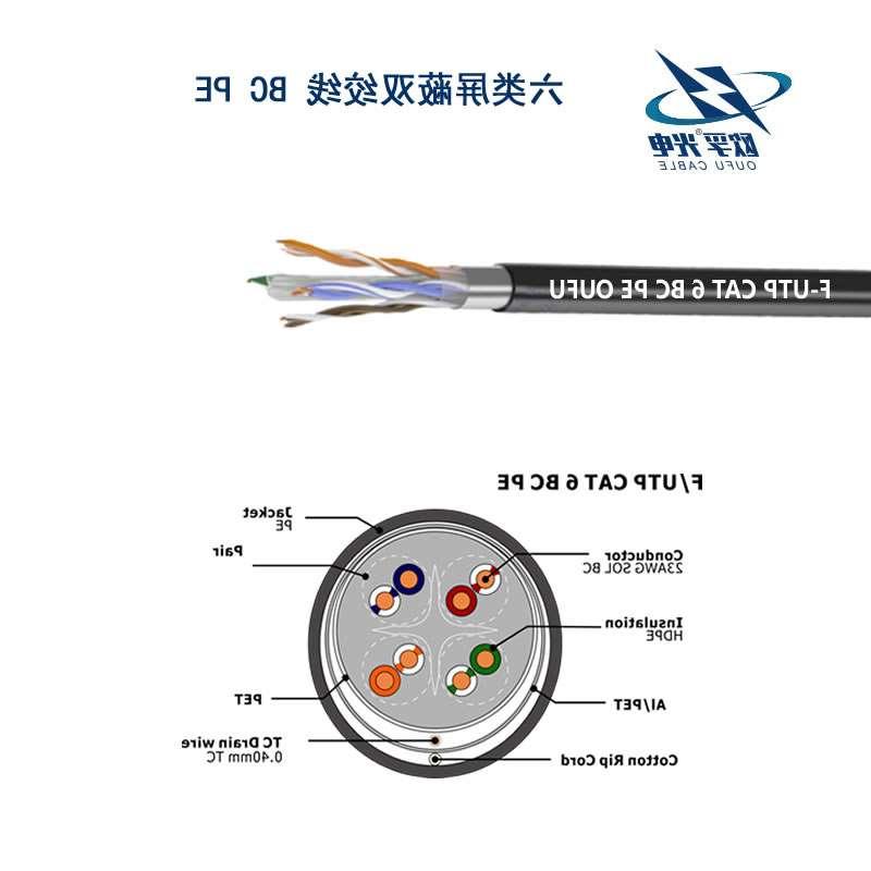 果洛藏族自治州F/UTP6类4对屏蔽室外电缆(23AWG)