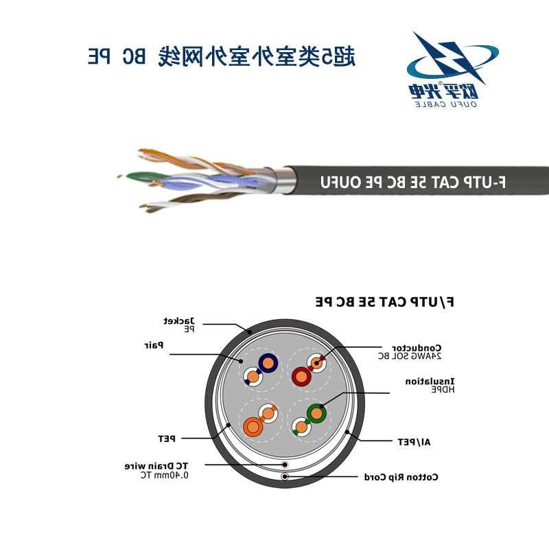 果洛藏族自治州F/UTP超五类4对屏蔽室外电缆(24AWG)